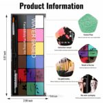 Face Painting Kit Non-toxic Body Paint Washable 18 Colors Facepaint Makeup Kit for Adults with 10 Face Paint Brushes for Halloween Party Cosplay Makeup (Color 001) - Image 4