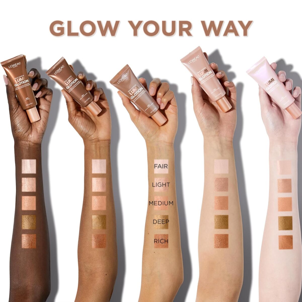 L'Oreal Paris Makeup True Match Lumi Glotion, Natural Glow Enhancer, Illuminator Highlighter, Bronzing Drops For a Sun-Kissed Glow, 903 Medium - Image 7