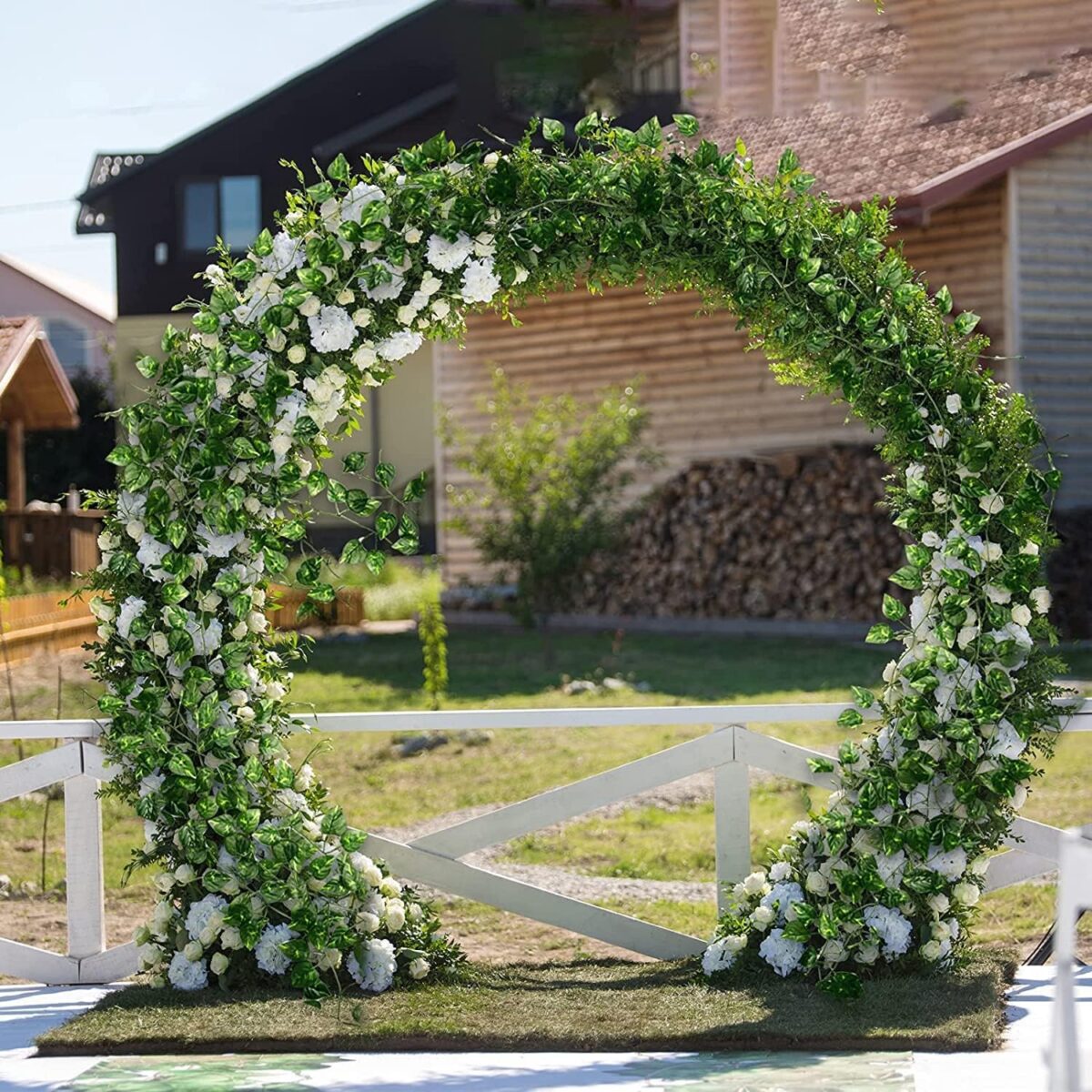 CEWOR 24 Pack 168ft Artificial Ivy Greenery Garland, Fake Vines Hanging Plants Backdrop for Room Bedroom Wall Decor, Green Leaves for Jungle Theme Party Wedding Decoration - Image 7