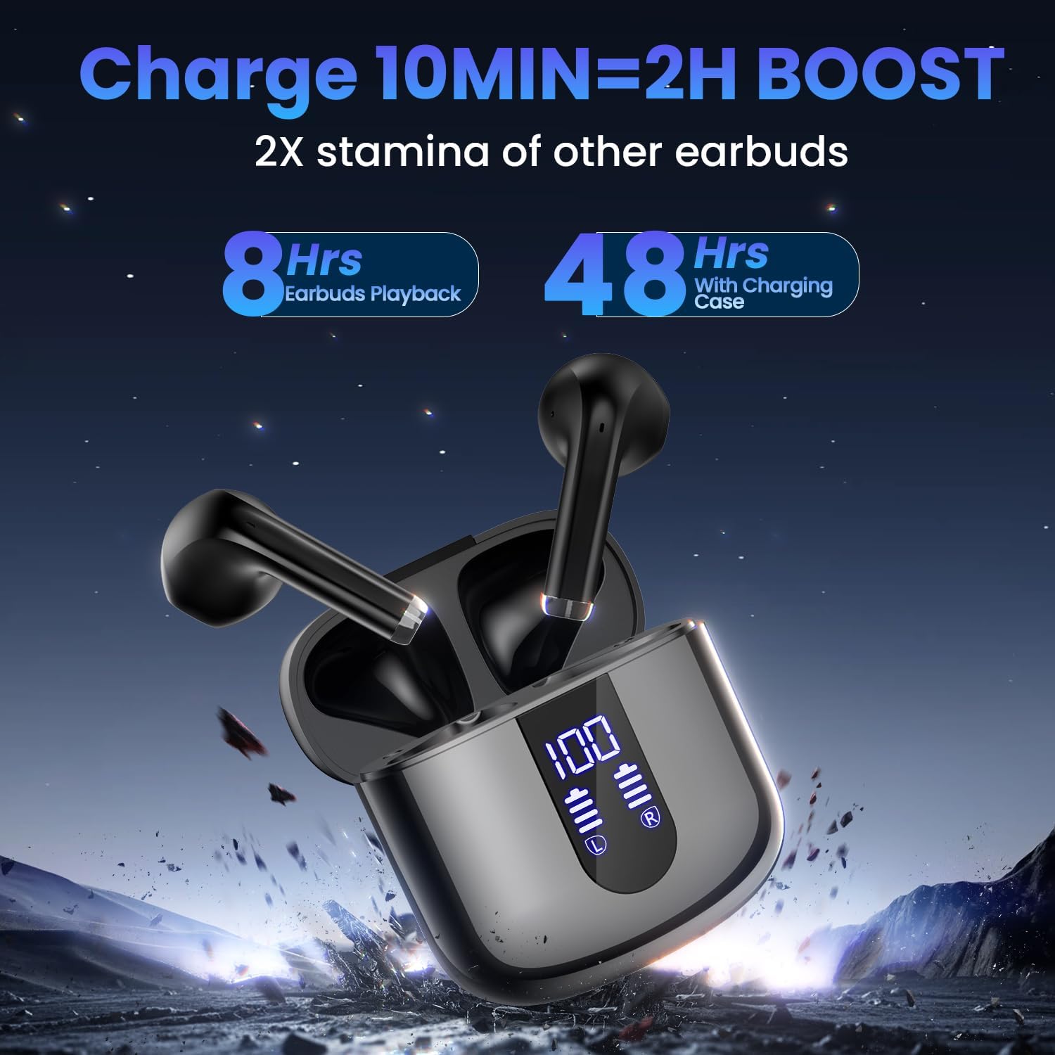 1759907269_Wireless-Earbuds-Bluetooth-Headphones-with-Deep-Bass-Stereo-48H-Playback-Ear-Buds-with-LED-Power-Display-Lightweight-IPX7-in-Ear-Earphones-with-Mic-for-iPhoneAndroidiPad-Black.jpg Wireless Earbuds, Bluetooth Headphones with Deep Bass Stereo, 48H Playback Ear Buds with LED Power Display, Lightweight, IPX7, in-Ear Earphones with Mic for iPhone/Android/iPad, Black - Image 4