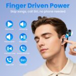 Wireless Earbuds, Bluetooth Headphones with Deep Bass Stereo, 48H Playback Ear Buds with LED Power Display, Lightweight, IPX7, in-Ear Earphones with Mic for iPhone/Android/iPad, Black - Image 8