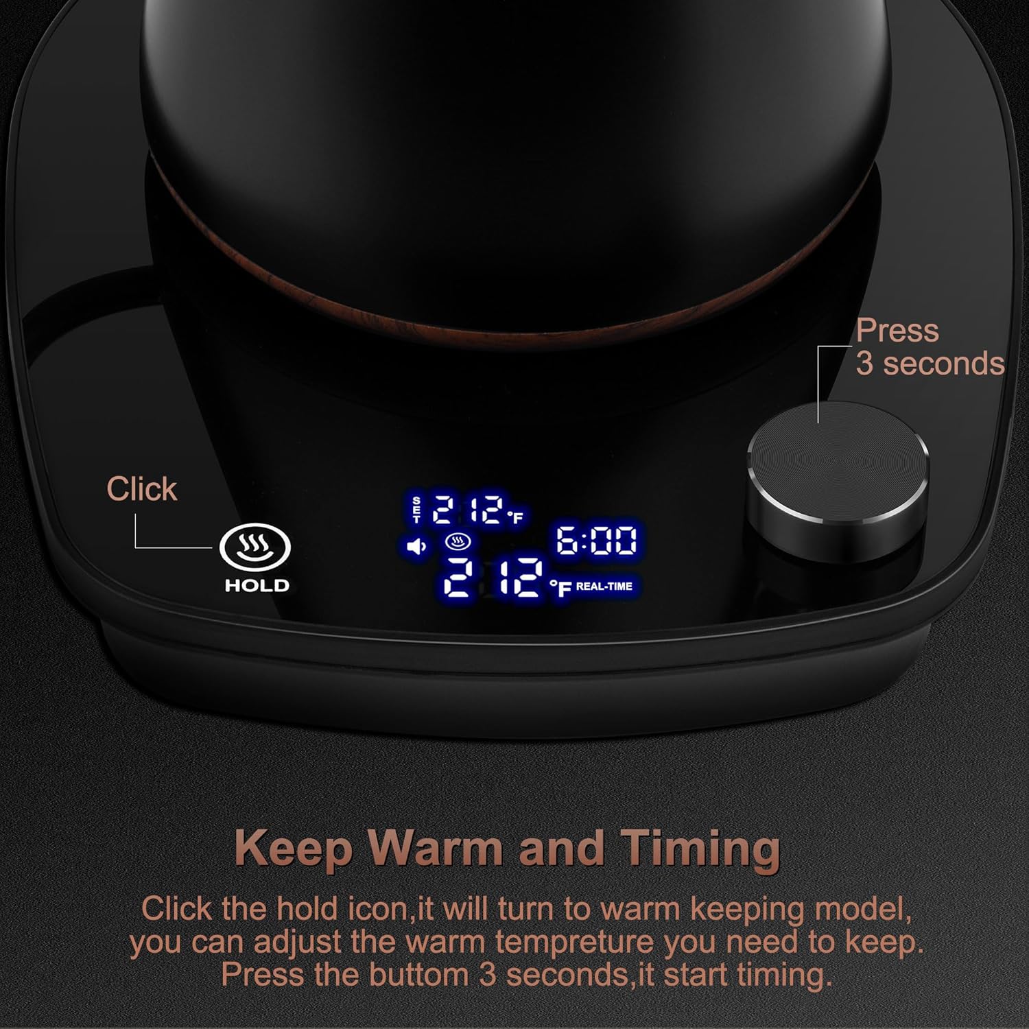 1759937713_Gooseneck-Electric-Kettle-Intelligent-Temperature-Control-Stainless-Steel-Inner-Quick-Heating-for-Pour-Over-Coffee-Brew-Tea-Boil-Hot-Water-1000W-0.9L-Black.jpg Gooseneck Electric Kettle, Intelligent Temperature Control, Stainless Steel Inner, Quick Heating, for Pour Over Coffee, Brew Tea, Boil Hot Water, 1000W 0.9L Black - Image 5
