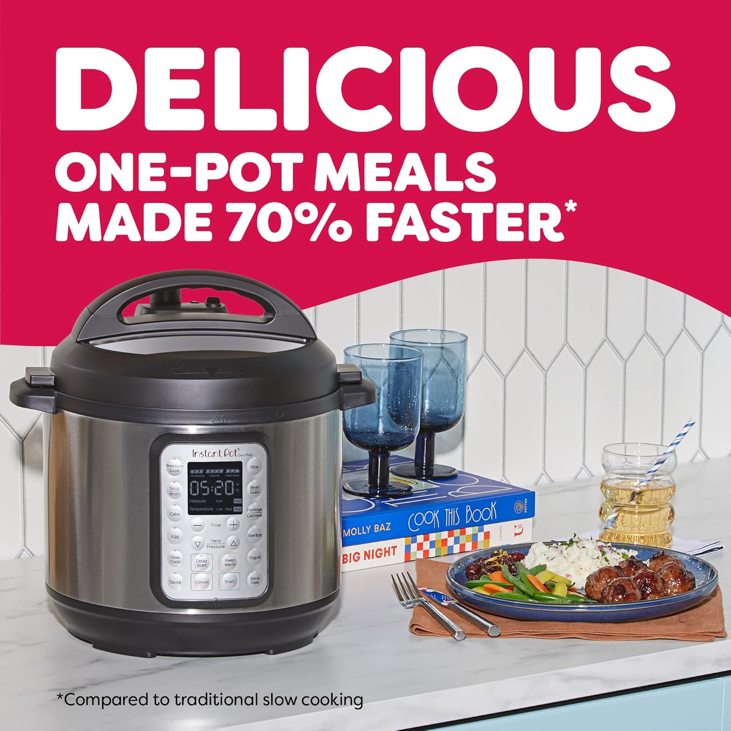 1759940563_Instant-Pot-Duo-Plus-9-in-1-Multicooker-Pressure-Cooker-Slow-Cook-Rice-Maker-Steamer-Saute-Yogurt-Warmer-Sterilizer-Includes-App-With-Over-800-Recipes-Stainless-Steel-6-Quarts.jpg Instant Pot Duo Plus 9-in-1 Multicooker, Pressure Cooker, Slow Cook, Rice Maker, Steamer, Sauté, Yogurt, Warmer & Sterilizer, Includes App With Over 800 Recipes, Stainless Steel, 6 Quarts - Image 7