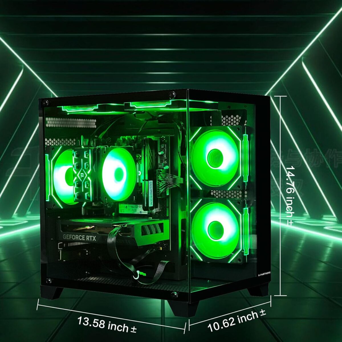 Gaming PC Desktop Computer,Core i5 14400F Gaming Computer RTX 4060,32GB DDR4 RAM 1TB SSD,ARGB Fan,Prebuilt Gaming PC Tower for Office - Image 6