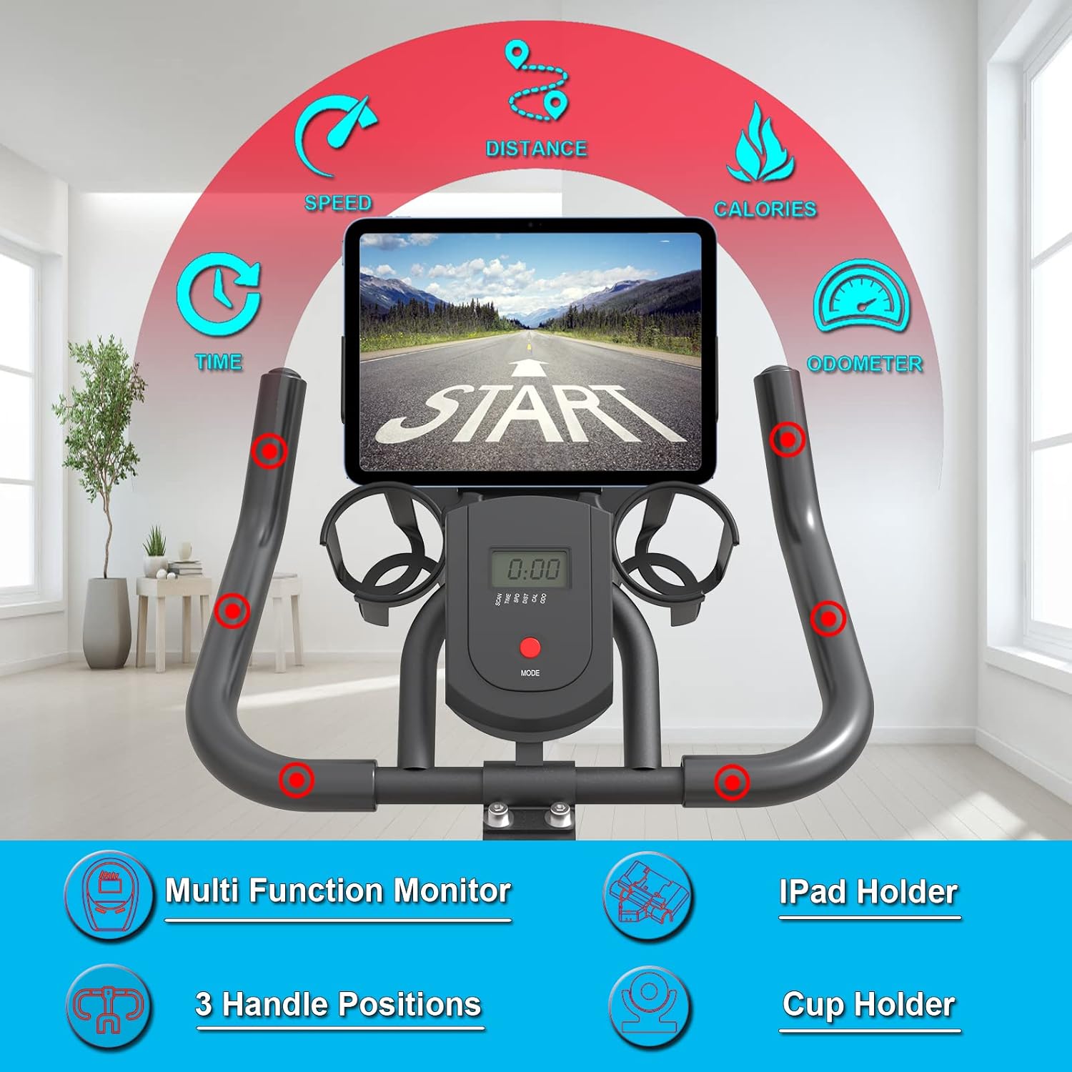 1759947964_Exercise-Bikes-StationaryExercise-Bike-for-Home-Indoor-Cycling-Bike-for-Home-Cardio-GymWorkout-Bike-with-Ipad-Mount-LCD-MonitorSilent-Belt-Drive.jpg Exercise Bikes Stationary,Exercise Bike for Home Indoor Cycling Bike for Home Cardio Gym,Workout Bike with Ipad Mount & LCD Monitor,Silent Belt Drive - Image 5