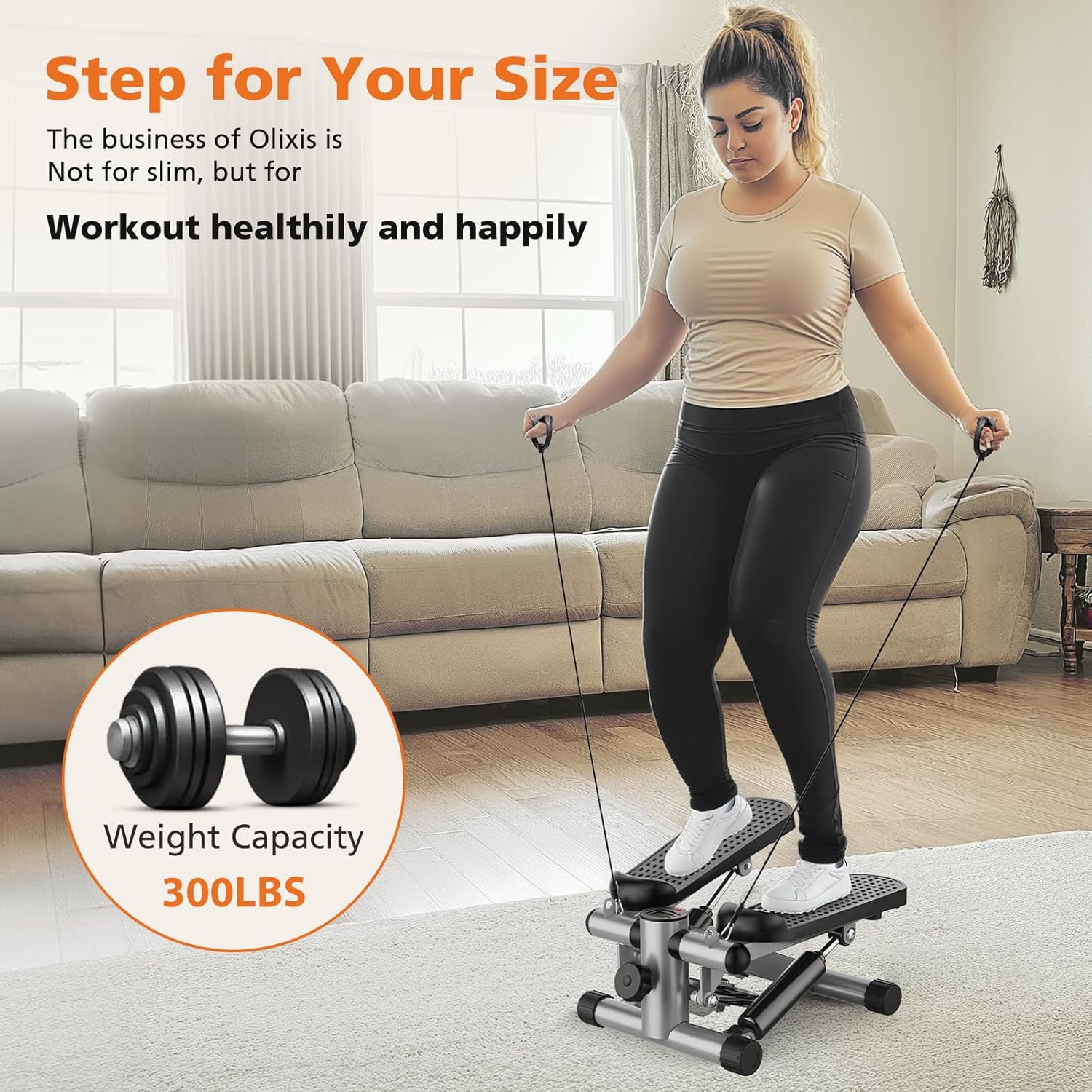 1759949287_OLIXIS-Steppers-for-Exercise-at-Home-Workout-Equipment-Mini-Stepper-Exercise-Machine-for-Senior-Citizens-Twist-Stepper-with-Resistance-Bands-Cardio-Weight-Loss-Equipment-Home-Fitness.jpg OLIXIS Steppers for Exercise at Home Workout Equipment, Mini Stepper Exercise Machine for Senior Citizens, Twist Stepper with Resistance Bands, Cardio Weight Loss Equipment Home Fitness - Image 3