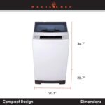 Magic Chef Top Load Compact Washer, 1.7 Cu Ft Mini Washing Machine with LED Display, 6 Cycles, 3 Water Levels & 3 Temperature Settings, White - Image 6