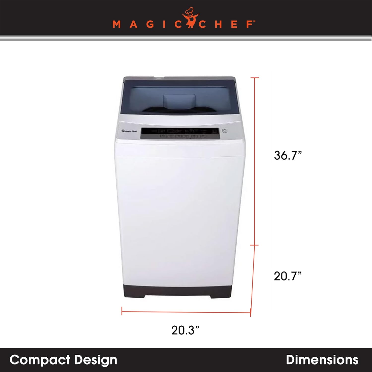 1759951708_Magic-Chef-Top-Load-Compact-Washer-1.7-Cu-Ft-Mini-Washing-Machine-with-LED-Display-6-Cycles-3-Water-Levels-3-Temperature-Settings-White.jpg Magic Chef Top Load Compact Washer, 1.7 Cu Ft Mini Washing Machine with LED Display, 6 Cycles, 3 Water Levels & 3 Temperature Settings, White - Image 6