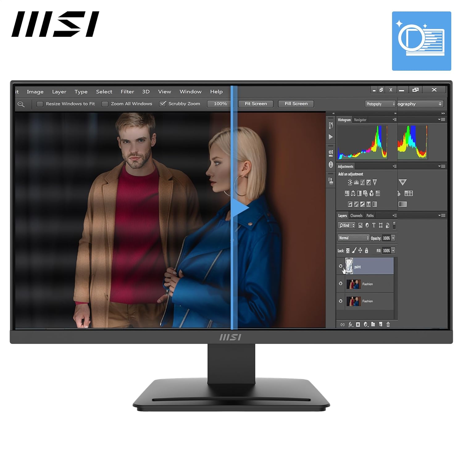 1759956558_MSI-PRO-MP243L-E14-24-inch-IPS-1920-x-1080-FHD-Gaming-Office-Monitor-144Hz-Adaptive-Synch-HDR-Ready-HDMI-VGA-PortVESA-Mountable-Tilt-4-Side-Slim-Bezel1ms-Black.jpg MSI PRO MP243L E14 24-inch IPS 1920 x 1080 (FHD) Gaming Office Monitor, 144Hz, Adaptive-Synch, HDR Ready, HDMI, VGA Port,VESA Mountable, Tilt, 4-Side Slim Bezel,1ms, Black - Image 4