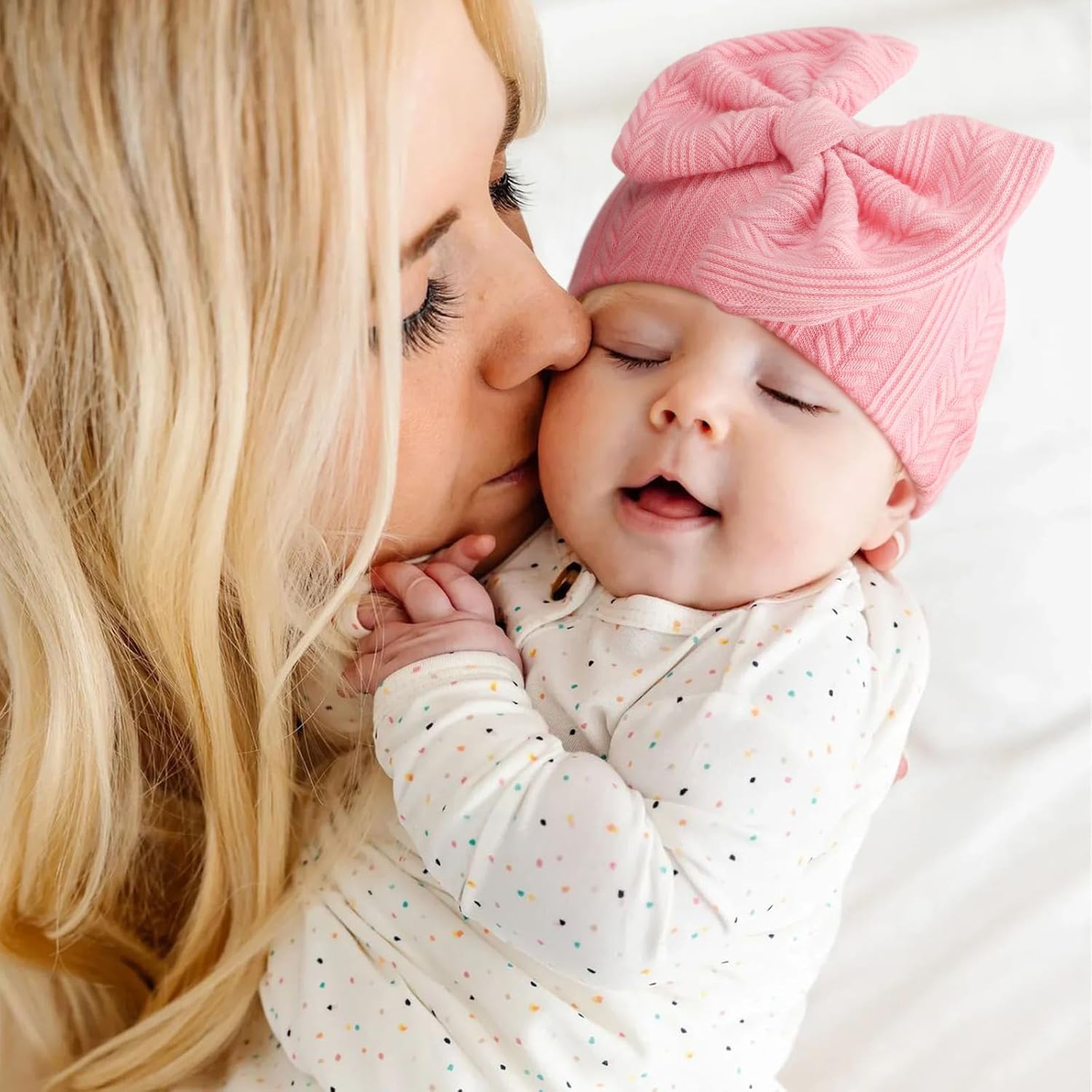 1759957619_BQUBO-Newborn-Baby-Hats-Mittens-Set-Hospital-Hat-Beanie-Infant-Bow-Hats-Baby-Gloves-No-Scratch-Mittens-for-0-6-Months.jpg BQUBO Newborn Baby Hats Mittens Set Hospital Hat Beanie Infant Bow Hats Baby Gloves No Scratch Mittens for 0-6 Months - Image 5