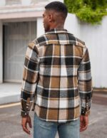 COOFANDY Men's Flannel Shirts Long Sleeve Cotton Plaid Shirt Jacket Casual Button Down Shirt with Pockets - Image 7