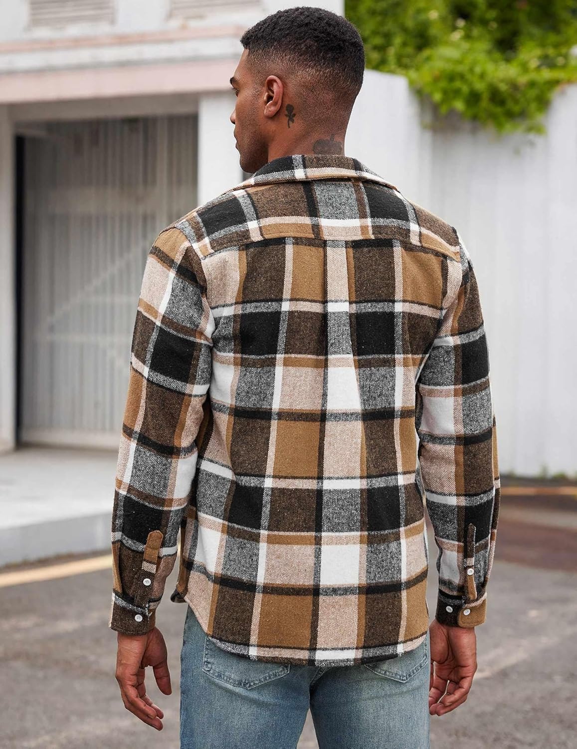 1759957963_COOFANDY-Mens-Flannel-Shirts-Long-Sleeve-Cotton-Plaid-Shirt-Jacket-Casual-Button-Down-Shirt-with-Pockets.jpg COOFANDY Men's Flannel Shirts Long Sleeve Cotton Plaid Shirt Jacket Casual Button Down Shirt with Pockets - Image 7