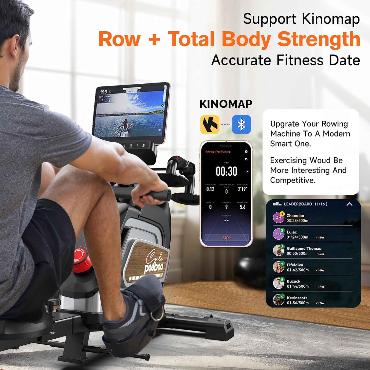 1759958693_Pooboo-Magnetic-Rowing-Machine-360-LB-Weight-Capacity-folding-rower-with-Combination-Strength-exercise-Tablet-Holder-and-Comfortable-Seat-Cushion-Rower-for-Home-Use.jpg Pooboo Magnetic Rowing Machine 360 LB Weight Capacity, folding rower with Combination Strength exercise, Tablet Holder and Comfortable Seat Cushion, Rower for Home Use - Image 5