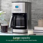 Cuisinart 14-Cup Coffee Maker, Programmable PerfecTemp Glass Carafe Coffee Machine with 1-4 Cup Setting, Brew Strength Control and Brew Pause, Stainless Steel, DCC-3200NAS - Image 5