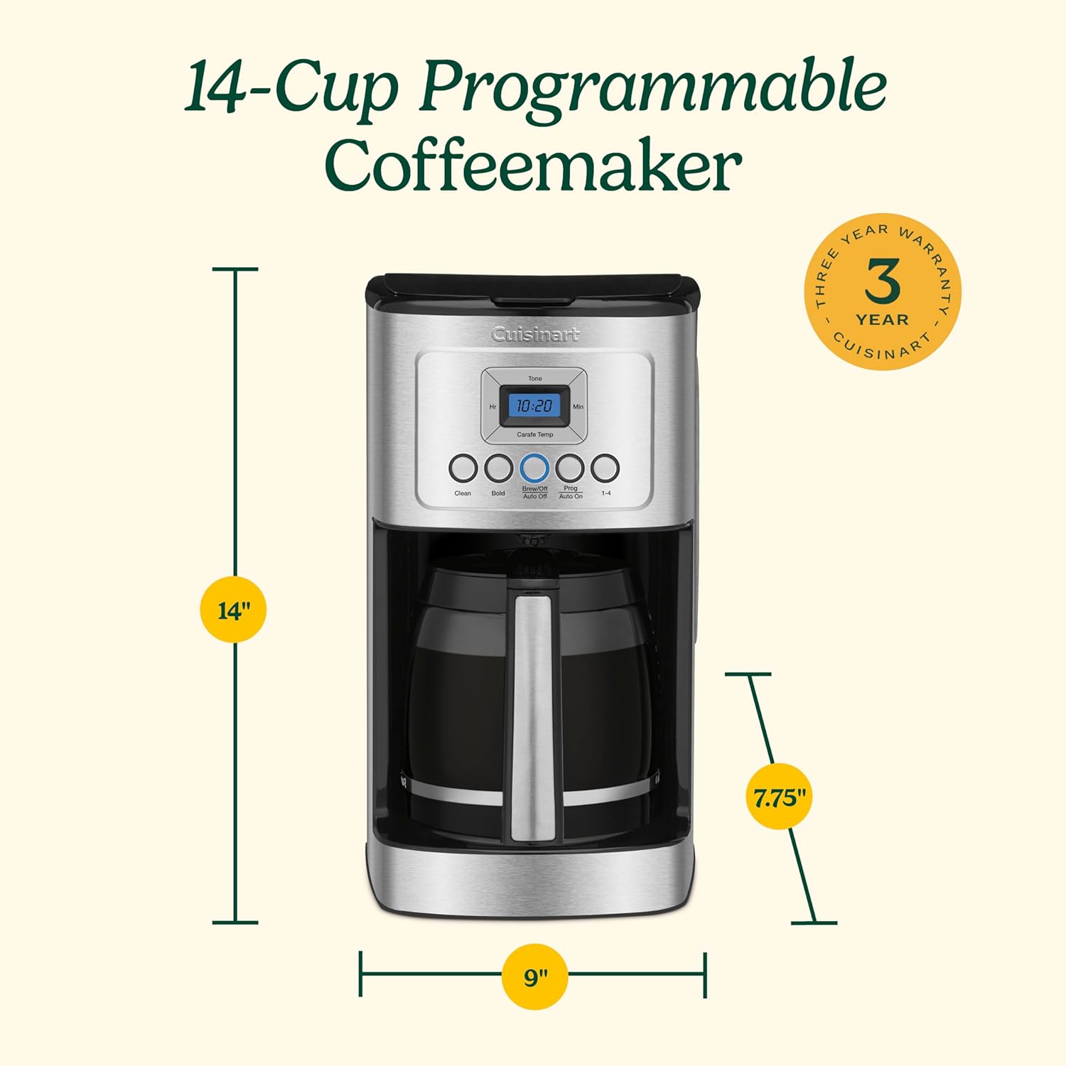 1759994358_Cuisinart-14-Cup-Coffee-Maker-Programmable-PerfecTemp-Glass-Carafe-Coffee-Machine-with-1-4-Cup-Setting-Brew-Strength-Control-and-Brew-Pause-Stainless-Steel-DCC-3200NAS.jpg Cuisinart 14-Cup Coffee Maker, Programmable PerfecTemp Glass Carafe Coffee Machine with 1-4 Cup Setting, Brew Strength Control and Brew Pause, Stainless Steel, DCC-3200NAS - Image 7