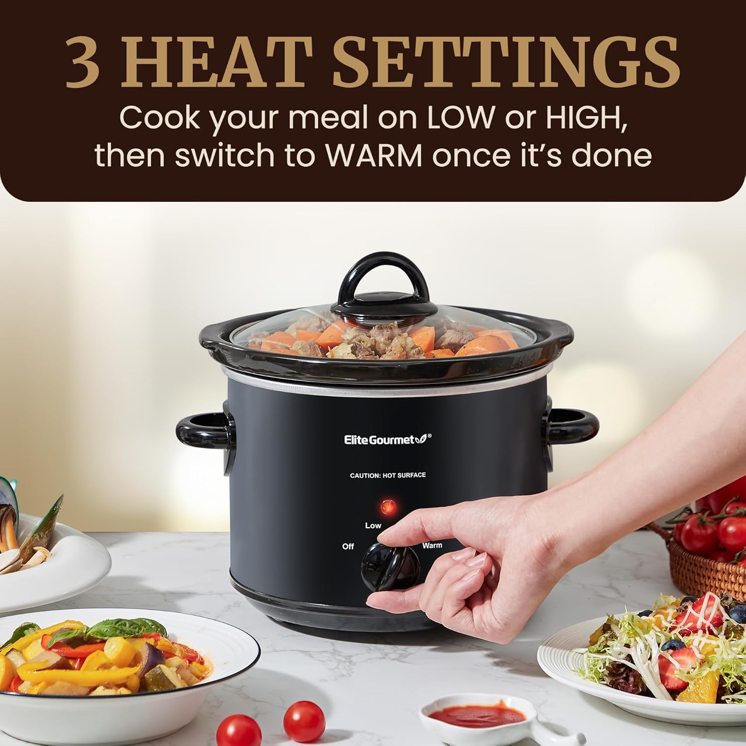 1760024909_Elite-Gourmet-MST-350B-Electric-Slow-Cooker-Adjustable-Temp-Entrees-Sauces-Stews-Dips-Dishwasher-Safe-Glass-Lid-Crock-3-Quart-Black.jpg Elite Gourmet MST-350B Electric Slow Cooker, Adjustable Temp, Entrees, Sauces, Stews & Dips, Dishwasher Safe Glass Lid & Crock (3 Quart, Black) - Image 3