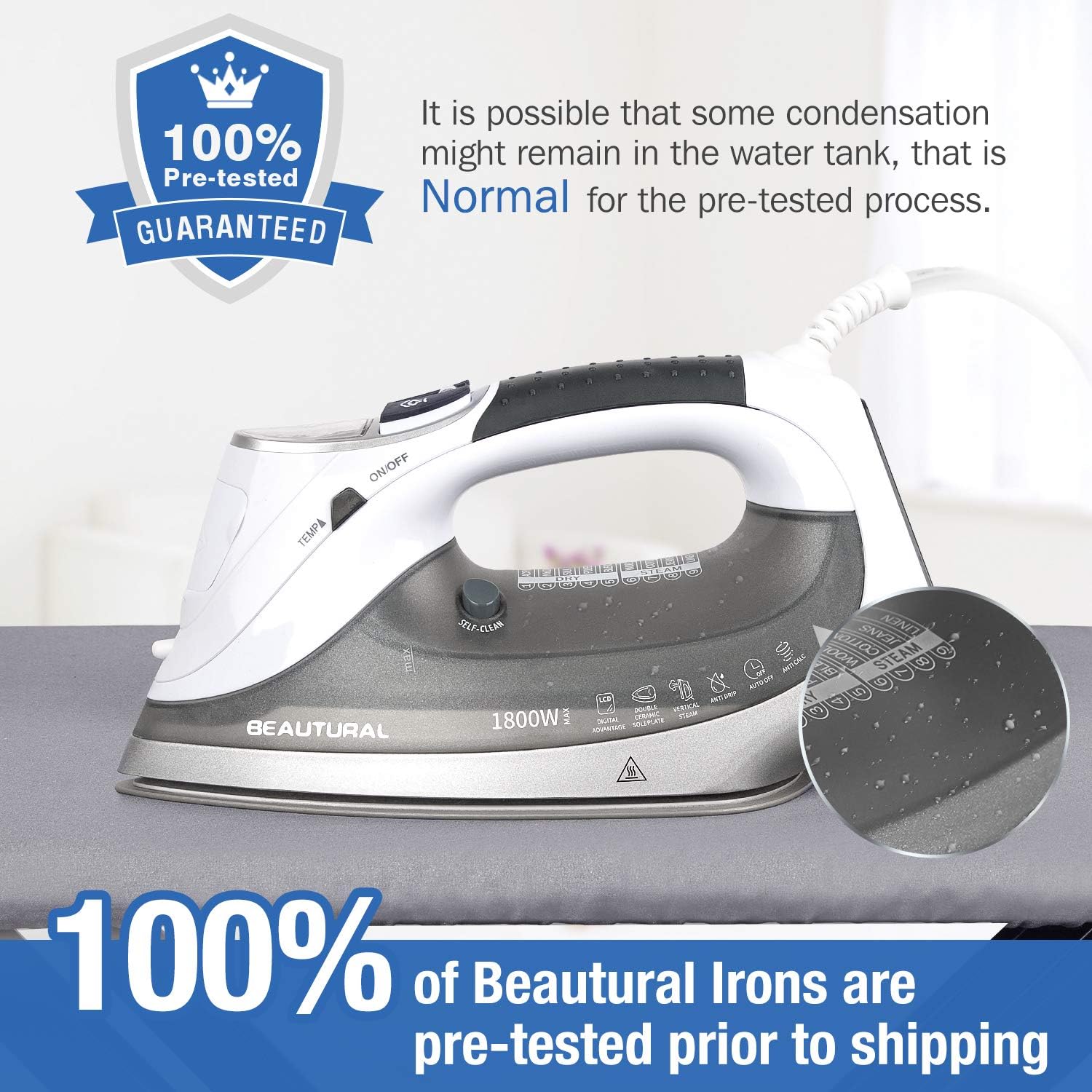 1760035944_BEAUTURAL-1800-Watt-Steam-Iron-with-Digital-LCD-Screen-Double-Layer-and-Ceramic-Coated-Soleplate-3-Way-Auto-Off-9-Preset-Temperature-and-Steam-Settings-for-Variable-Fabric-Gray.jpg BEAUTURAL 1800-Watt Steam Iron with Digital LCD Screen, Double-Layer and Ceramic Coated Soleplate, 3-Way Auto-Off, 9 Preset Temperature and Steam Settings for Variable Fabric Gray - Image 7