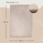 Premium Baby Playmat for Floor 80" x 110" Beige – Cloudsoft Coral Velvet Memory Foam Rug for Crawling – Non-Slip, Water-Resistant, Non-Toxic, Easy-Care Muscle Mat – Thick Play Mat for Baby - Image 3