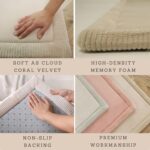 Premium Baby Playmat for Floor 80" x 110" Beige – Cloudsoft Coral Velvet Memory Foam Rug for Crawling – Non-Slip, Water-Resistant, Non-Toxic, Easy-Care Muscle Mat – Thick Play Mat for Baby - Image 4