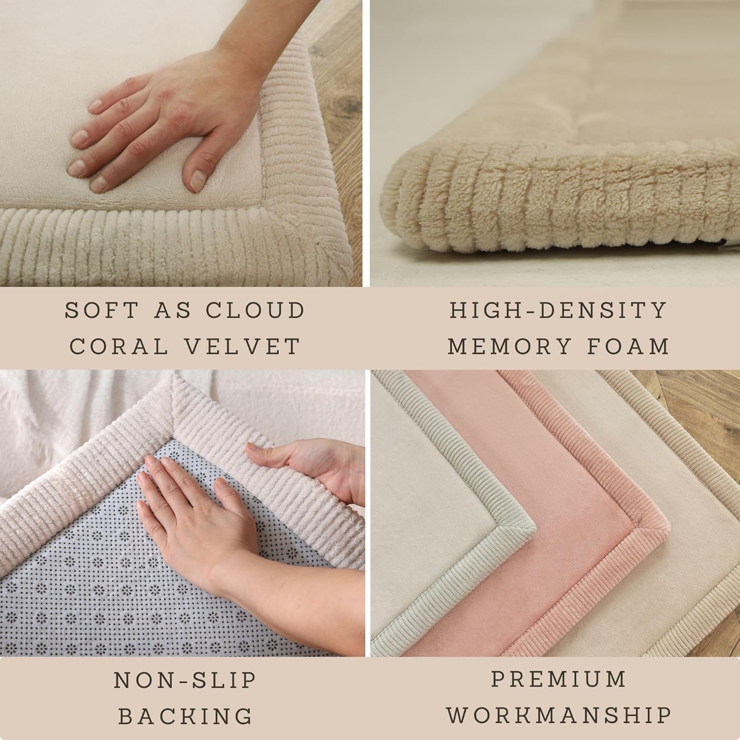 1760037462_Premium-Baby-Playmat-for-Floor-80-x-110-Beige-–-Cloudsoft-Coral-Velvet-Memory-Foam-Rug-for-Crawling-–-Non-Slip-Water-Resistant-Non-Toxic-Easy-Care-Muscle-Mat-–-Thick-Play-Mat-for-Baby.jpg Premium Baby Playmat for Floor 80" x 110" Beige – Cloudsoft Coral Velvet Memory Foam Rug for Crawling – Non-Slip, Water-Resistant, Non-Toxic, Easy-Care Muscle Mat – Thick Play Mat for Baby - Image 4