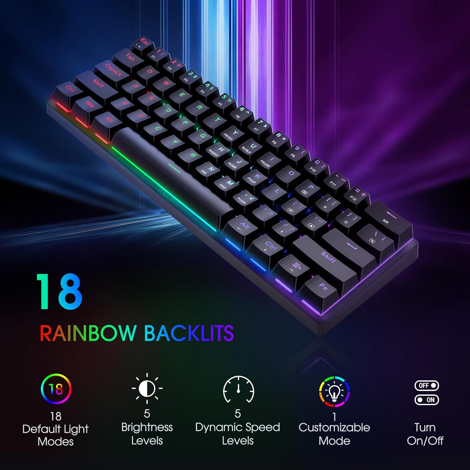 1760042197_Portable-60-Mechanical-Gaming-Keyboard-Wired-Keyboard-with-Blue-SwitchesLED-Customization-Backlit61-Keys-Ultra-Compact-Mini-OfficeKeyboard-for-PCMacXboxEasy-to-Carry-On-Trip-Black.jpg Portable 60% Mechanical Gaming Keyboard, Wired Keyboard with Blue Switches,LED Customization Backlit,61 Keys Ultra-Compact Mini OfficeKeyboard for PC/Mac/Xbox,Easy to Carry On Trip-Black - Image 3