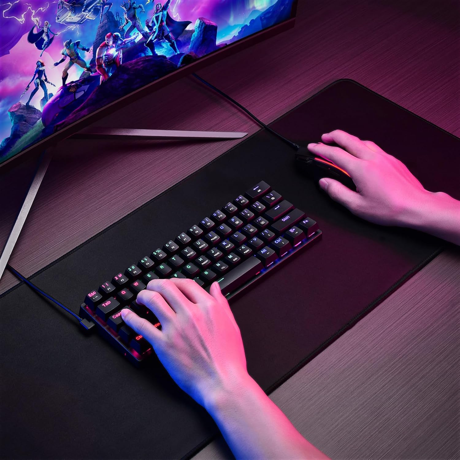1760042208_Portable-60-Mechanical-Gaming-Keyboard-Wired-Keyboard-with-Blue-SwitchesLED-Customization-Backlit61-Keys-Ultra-Compact-Mini-OfficeKeyboard-for-PCMacXboxEasy-to-Carry-On-Trip-Black.jpg Portable 60% Mechanical Gaming Keyboard, Wired Keyboard with Blue Switches,LED Customization Backlit,61 Keys Ultra-Compact Mini OfficeKeyboard for PC/Mac/Xbox,Easy to Carry On Trip-Black - Image 9