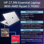 HP 17 inch Business Laptops Computer, 17.3" FHD Anti-Glare Display, AMD Ryzen 5 7430U, 32GB RAM, 1TB SSD, Windows 11 Pro, Wi-Fi 6, Numeric Keyboard, w/Accessories - Image 3