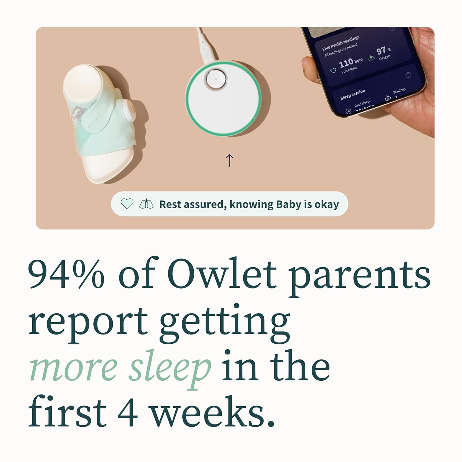 1760044003_Owlet-Dream-Sock®-FDA-Cleared-Smart-Baby-Monitor-Track-Live-Pulse-Heart-Rate-Oxygen-in-Infants-Receive-Notifications.jpg Owlet Dream Sock® - FDA-Cleared Smart Baby Monitor - Track Live Pulse (Heart) Rate, Oxygen in Infants - Receive Notifications - Image 6