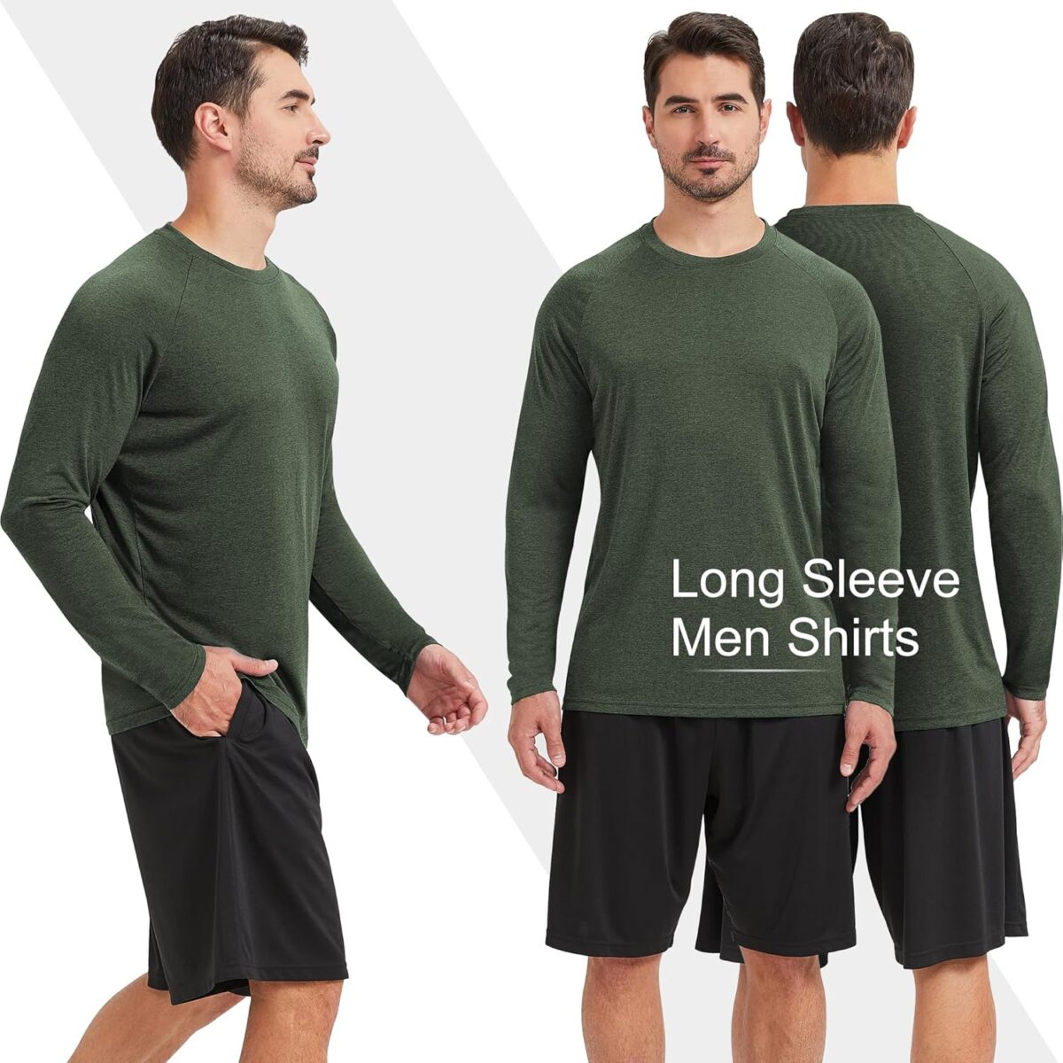 MLYENX 7 Pack Long Sleeve Shirts for Men UPF 50+ UV Sun Protection Quick Dry Moisture Wicking Workout Tee Shirts - Image 4