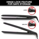 Remington 1" Flat Iron, Hair Straightener with Anti-Static Technology, Rapid 30-Second Heat-Up, 60-Minute Auto Shut-Off, 30% Longer Ceramic Floating Plates, and Titanium-Ceramic Coating - Image 8