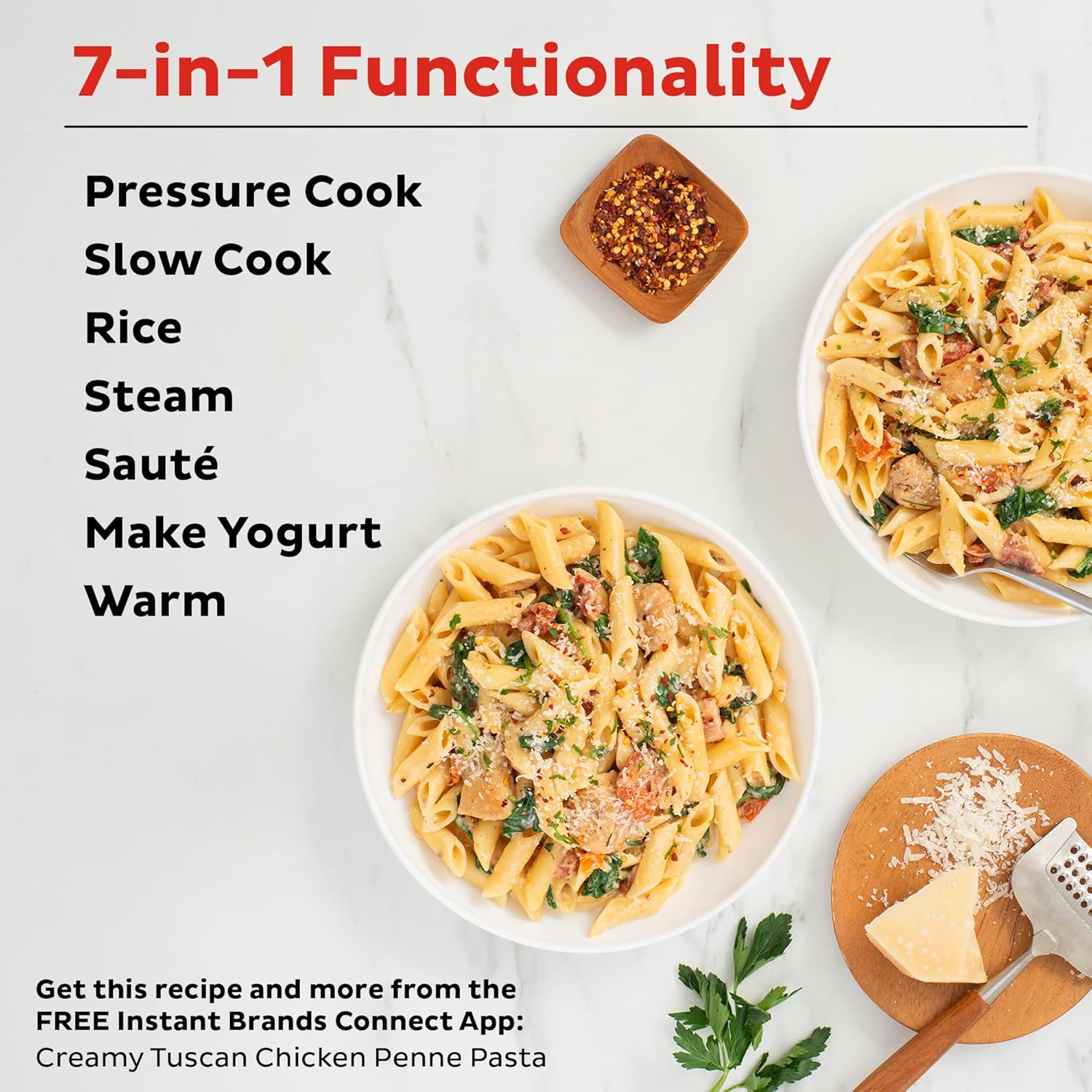 1760113901_Instant-Pot-IP-DUO60-7-in-1-Multi-Functional-Pressure-Cooker-6Qt1000W-with-Instant-Pot-Tempered-Glass-Lid.jpg Instant Pot IP-DUO60 7-in-1 Multi-Functional Pressure Cooker, 6Qt/1000W with Instant Pot Tempered Glass Lid - Image 5