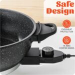 TWIN™ Electric Hot Pot with Divider | EvenHeat Cast Aluminum Non-Stick Pot for No-Spot Cooking | 1500W Fast Heating | 4.5QT Dual-Flavor Shabu Shabu Pot for Family Use | 1-Yr Warranty - Image 7