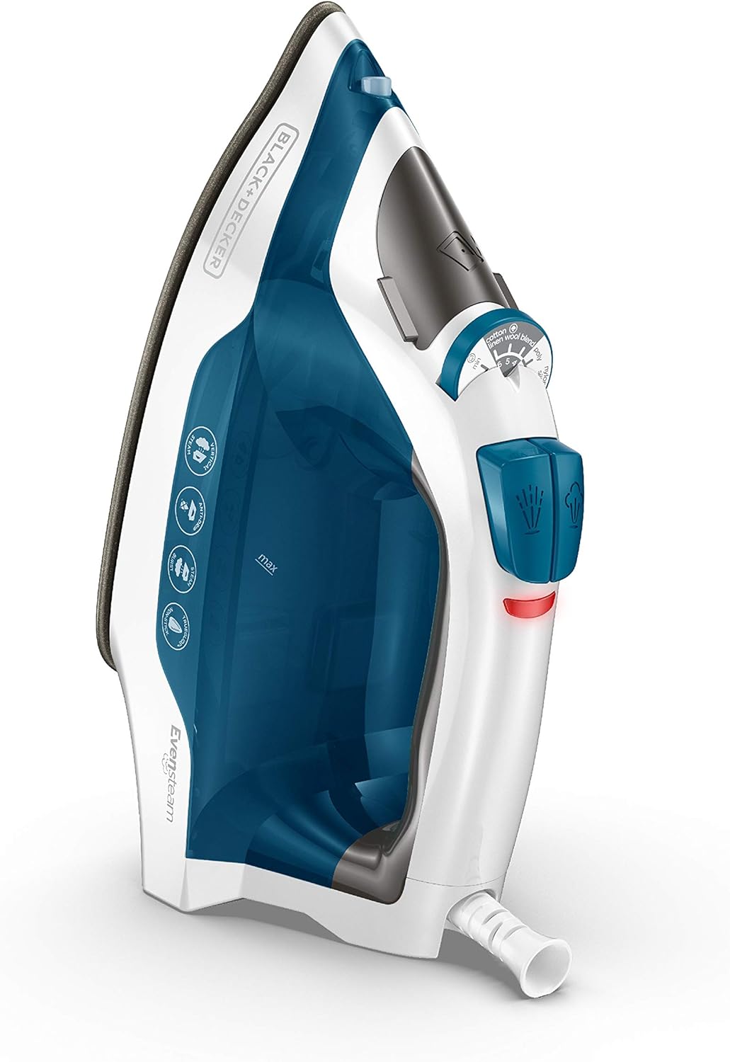 1760122415_BLACKDECKER-Easy-Steam-Compact-Iron-IR06V-Dual-Position-Cord-TrueGlide-Non-Stick-Soleplate-Vertical-Steam-SmartSteam.jpg BLACK+DECKER Easy Steam Compact Iron, IR06V, Dual Position Cord, TrueGlide Non-Stick Soleplate, Vertical Steam, SmartSteam - Image 3