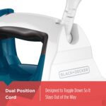 BLACK+DECKER Easy Steam Compact Iron, IR06V, Dual Position Cord, TrueGlide Non-Stick Soleplate, Vertical Steam, SmartSteam - Image 5