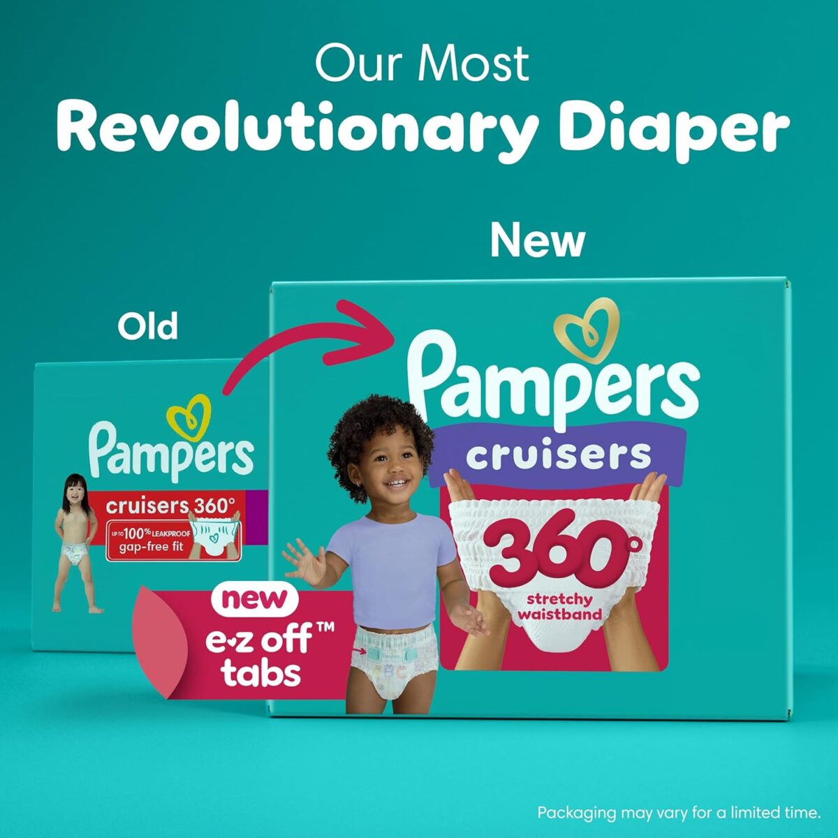 Pampers Diapers - Cruisers 360 - Size 5, 128 Count, Babyproof up to 100% Leakproof Pull-On Diaper - Image 3