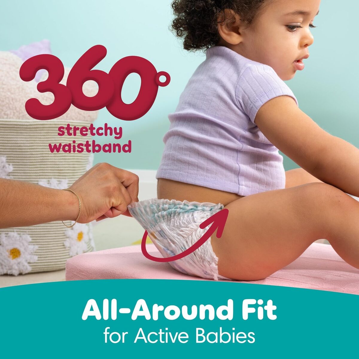 Pampers Diapers - Cruisers 360 - Size 5, 128 Count, Babyproof up to 100% Leakproof Pull-On Diaper - Image 4