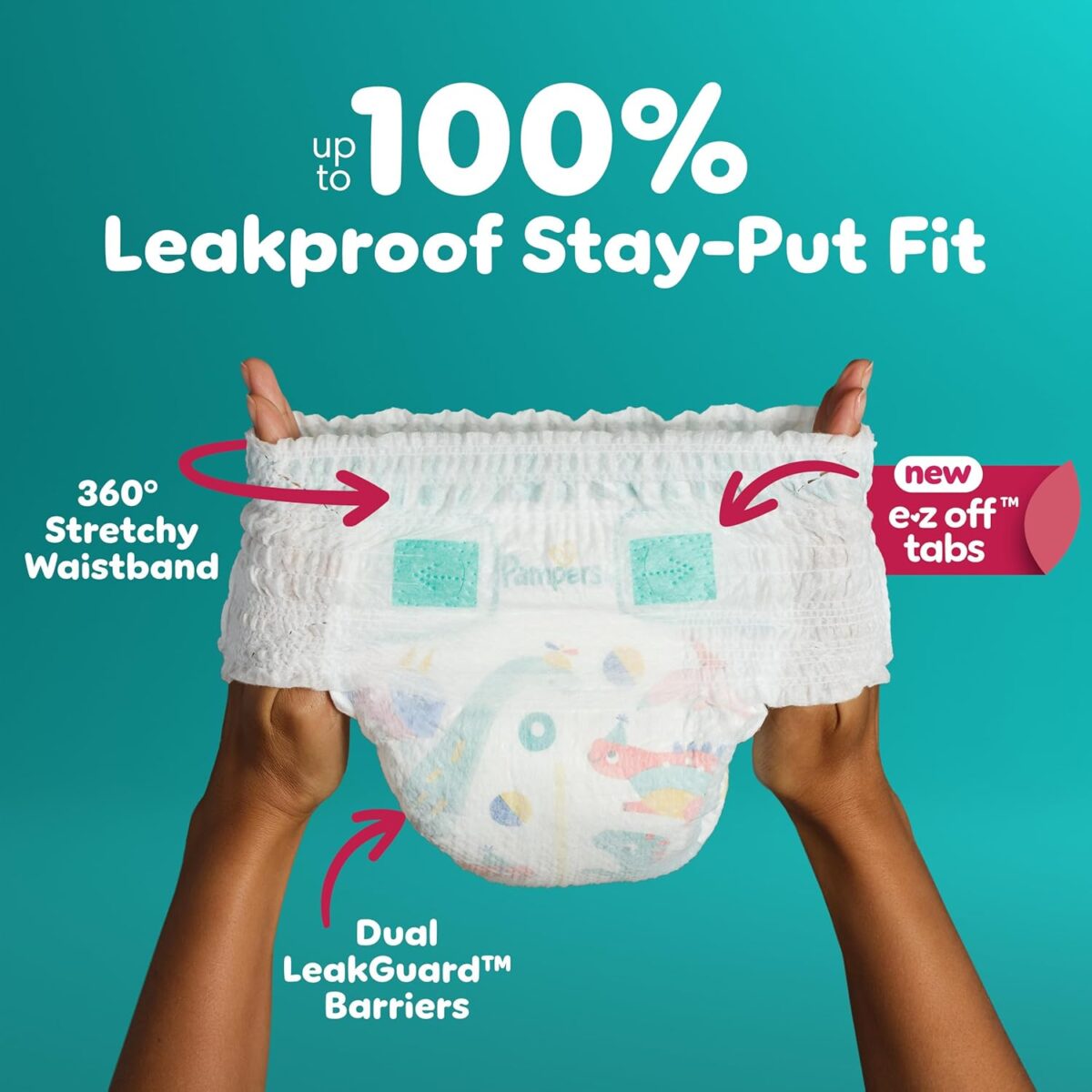 Pampers Diapers - Cruisers 360 - Size 5, 128 Count, Babyproof up to 100% Leakproof Pull-On Diaper - Image 5