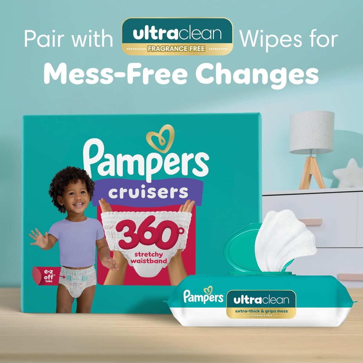 Pampers Diapers - Cruisers 360 - Size 5, 128 Count, Babyproof up to 100% Leakproof Pull-On Diaper - Image 12