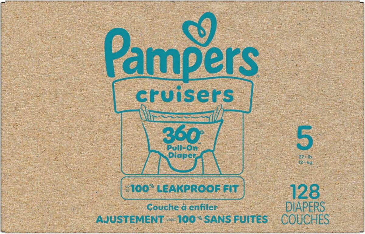Pampers Diapers - Cruisers 360 - Size 5, 128 Count, Babyproof up to 100% Leakproof Pull-On Diaper - Image 15