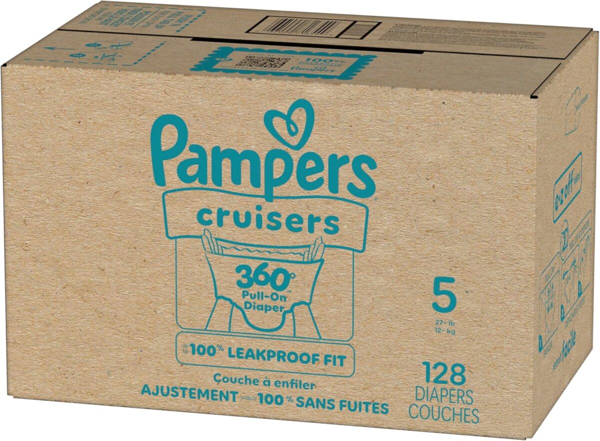 Pampers Diapers - Cruisers 360 - Size 5, 128 Count, Babyproof up to 100% Leakproof Pull-On Diaper - Image 16