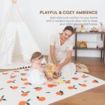 Childlike Behavior Baby Play Mat - 72x48-Inch Tummy Time Mat - 6-Piece Interlocking Foam Floor Tiles for Toddlers - Soft Waterproof for Floor Play and Crawling - Oranges - Image 3