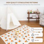 Childlike Behavior Baby Play Mat - 72x48-Inch Tummy Time Mat - 6-Piece Interlocking Foam Floor Tiles for Toddlers - Soft Waterproof for Floor Play and Crawling - Oranges - Image 5