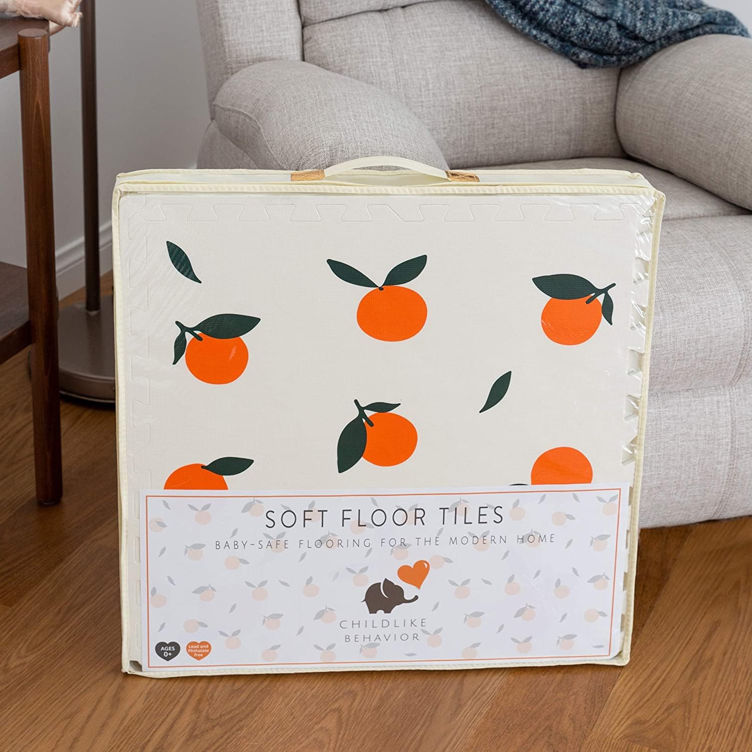 1760124145_Childlike-Behavior-Baby-Play-Mat-72x48-Inch-Tummy-Time-Mat-6-Piece-Interlocking-Foam-Floor-Tiles-for-Toddlers-Soft-Waterproof-for-Floor-Play-and-Crawling-Oranges.jpg Childlike Behavior Baby Play Mat - 72x48-Inch Tummy Time Mat - 6-Piece Interlocking Foam Floor Tiles for Toddlers - Soft Waterproof for Floor Play and Crawling - Oranges - Image 9