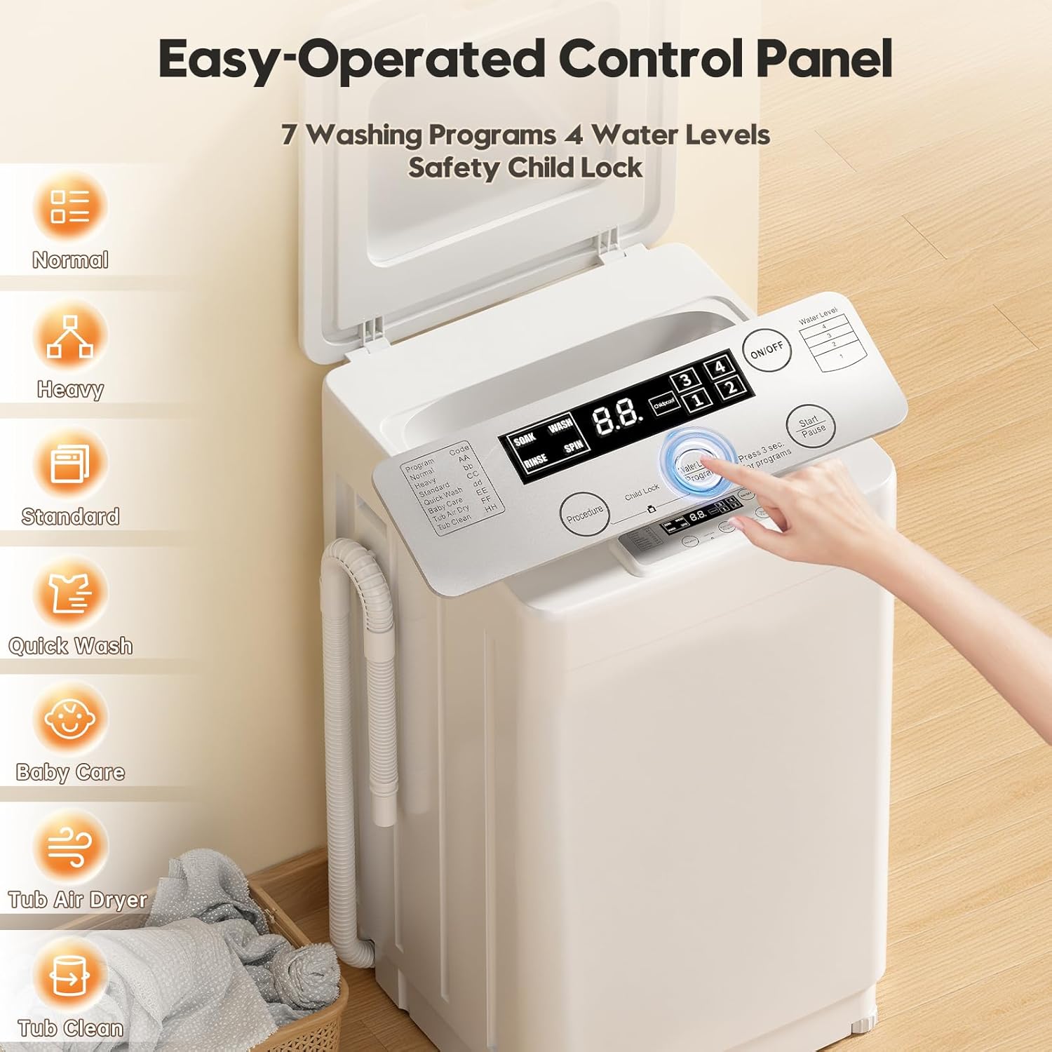 1760124679_Auertech-Portable-Washer-and-Dryer-Combo-Set-18-lbs-Fully-Automatic-Washing-Machine-10-lbs-Portable-Dryers-Compact-Washer-and-Dryer-for-Apartment-RV-Dorm.jpg Auertech Portable Washer and Dryer Combo Set, 18 lbs Fully Automatic Washing Machine, 10 lbs Portable Dryers, Compact Washer and Dryer for Apartment, RV, Dorm - Image 3