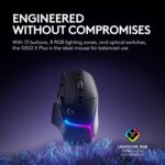 Logitech G502 X Plus Wireless Gaming Mouse - LIGHTSPEED Optical, LIGHTFORCE Switches, LIGHTSYNC RGB, HERO 25K Sensor for PC/Mac - Black - Image 4