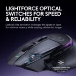 Logitech G502 X Plus Wireless Gaming Mouse - LIGHTSPEED Optical, LIGHTFORCE Switches, LIGHTSYNC RGB, HERO 25K Sensor for PC/Mac - Black - Image 5