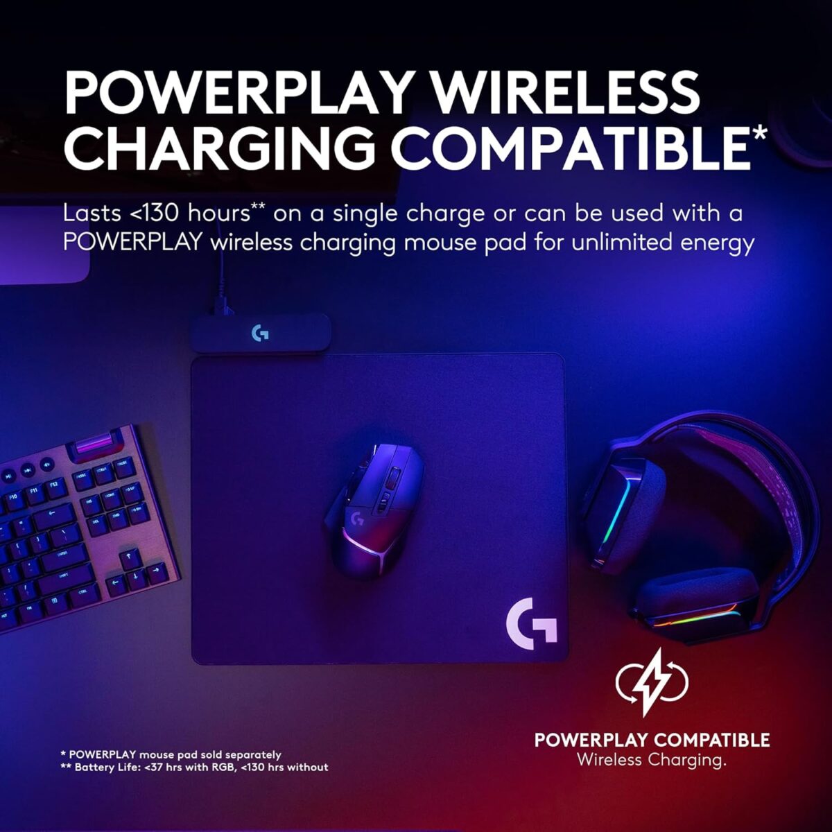 Logitech G502 X Plus Wireless Gaming Mouse - LIGHTSPEED Optical, LIGHTFORCE Switches, LIGHTSYNC RGB, HERO 25K Sensor for PC/Mac - Black - Image 6