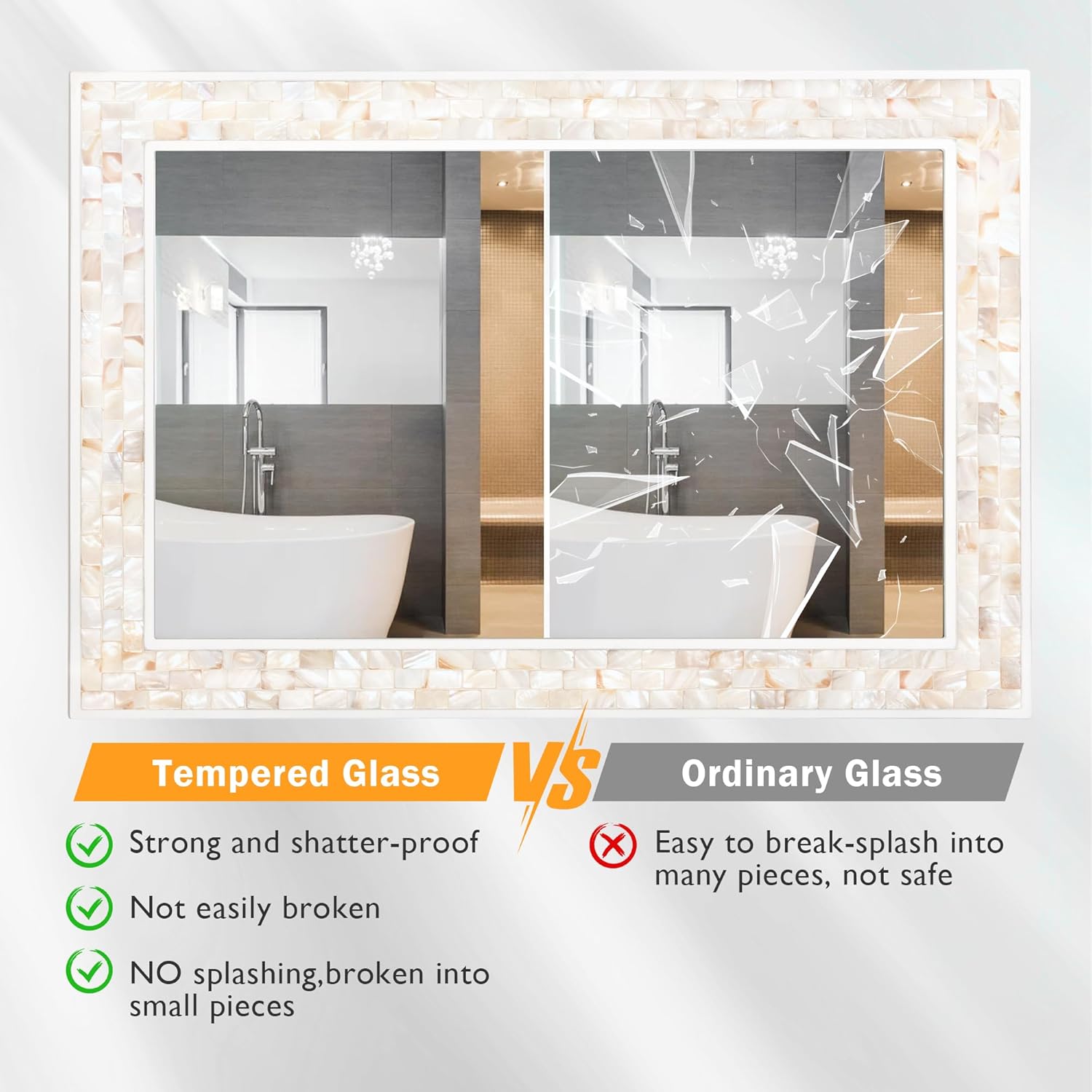 1760126999_Tanmicoshomy-20x-28-Inch-Rectangle-Wall-Mirror-Natural-Shell-Framed-Rectangular-Mirror-for-Bathroom-Vanity-Bedroom-Living-Room-Entryway-Wall-Mounted-Horizontal-or-Vertical-White.jpg Tanmicoshomy 20x 28 Inch Rectangle Wall Mirror, Natural Shell Framed Rectangular Mirror for Bathroom, Vanity, Bedroom, Living Room, Entryway, Wall Mounted Horizontal or Vertical, White - Image 7