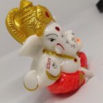 Imagine Mart Lord Ganesha Studded Statues Ganesh Ganpati Beautiful Car Dashboard Idol Figurine Showpiece Sculpture Hindu Good Luck God(2.5X2.5 Inch) - Image 5