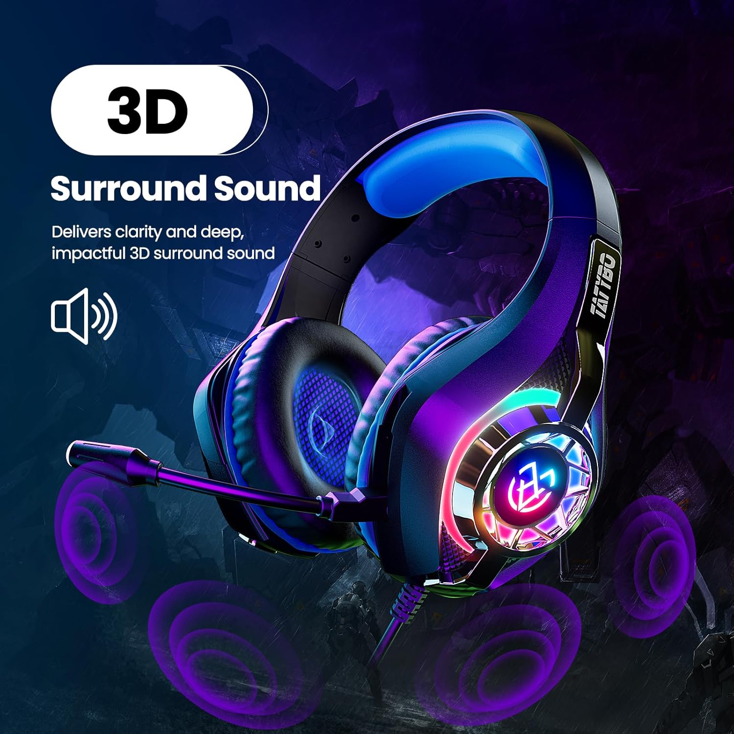 1760128998_Gaming-Headset-for-PC-Ps5-Switch-Mobile-Gaming-Headphones-for-Nintendo-with-Noise-Canceling-Mic-Deep-Bass-Stereo-Sound.jpg Gaming Headset for PC, Ps5, Switch, Mobile, Gaming Headphones for Nintendo with Noise Canceling Mic, Deep Bass Stereo Sound - Image 4